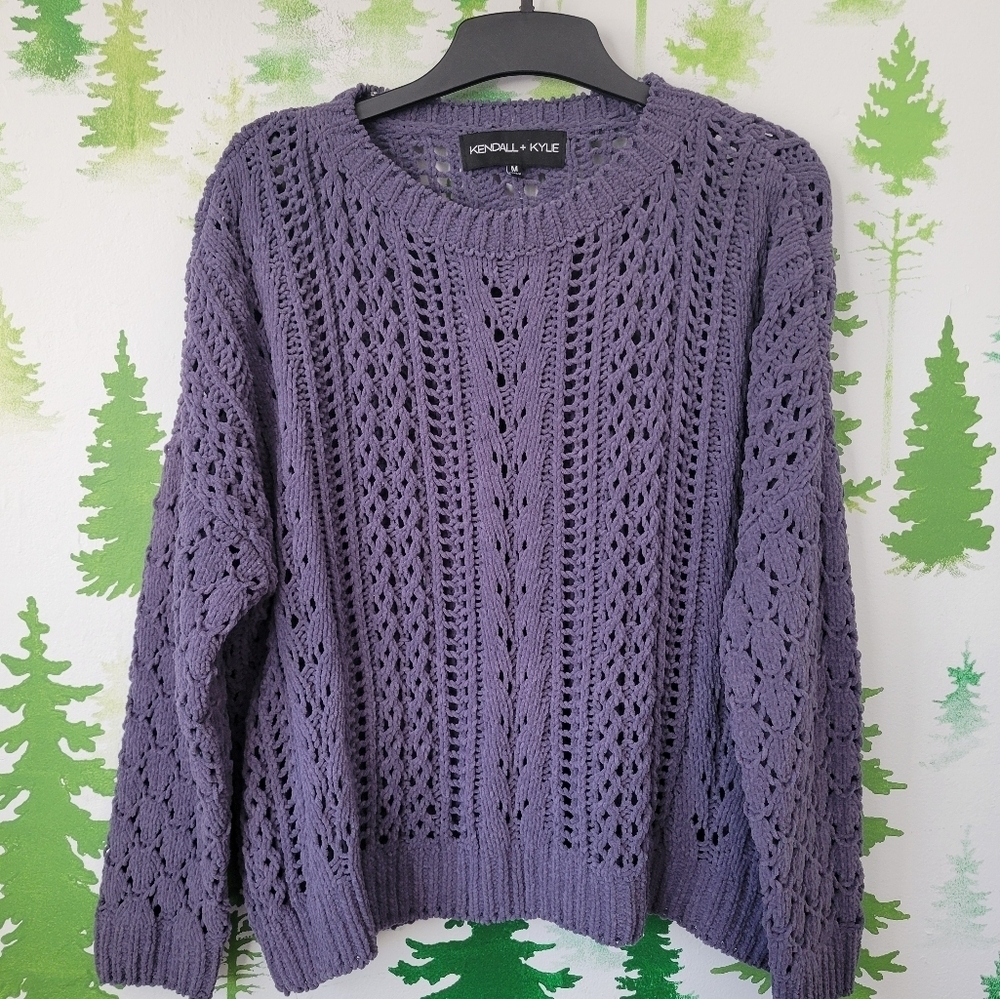 Kendall + Kylie Open Weave Sweater.